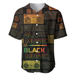 Black Music Month Baseball Jersey All Music Is Black Music - African Pride