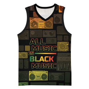 Black Music Month Basketball Jersey All Music Is Black Music - African Pride