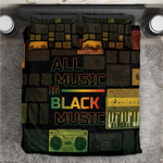 Black Music Month Bedding Set All Music Is Black Music - African Pride