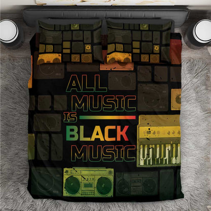 Black Music Month Bedding Set All Music Is Black Music - African Pride