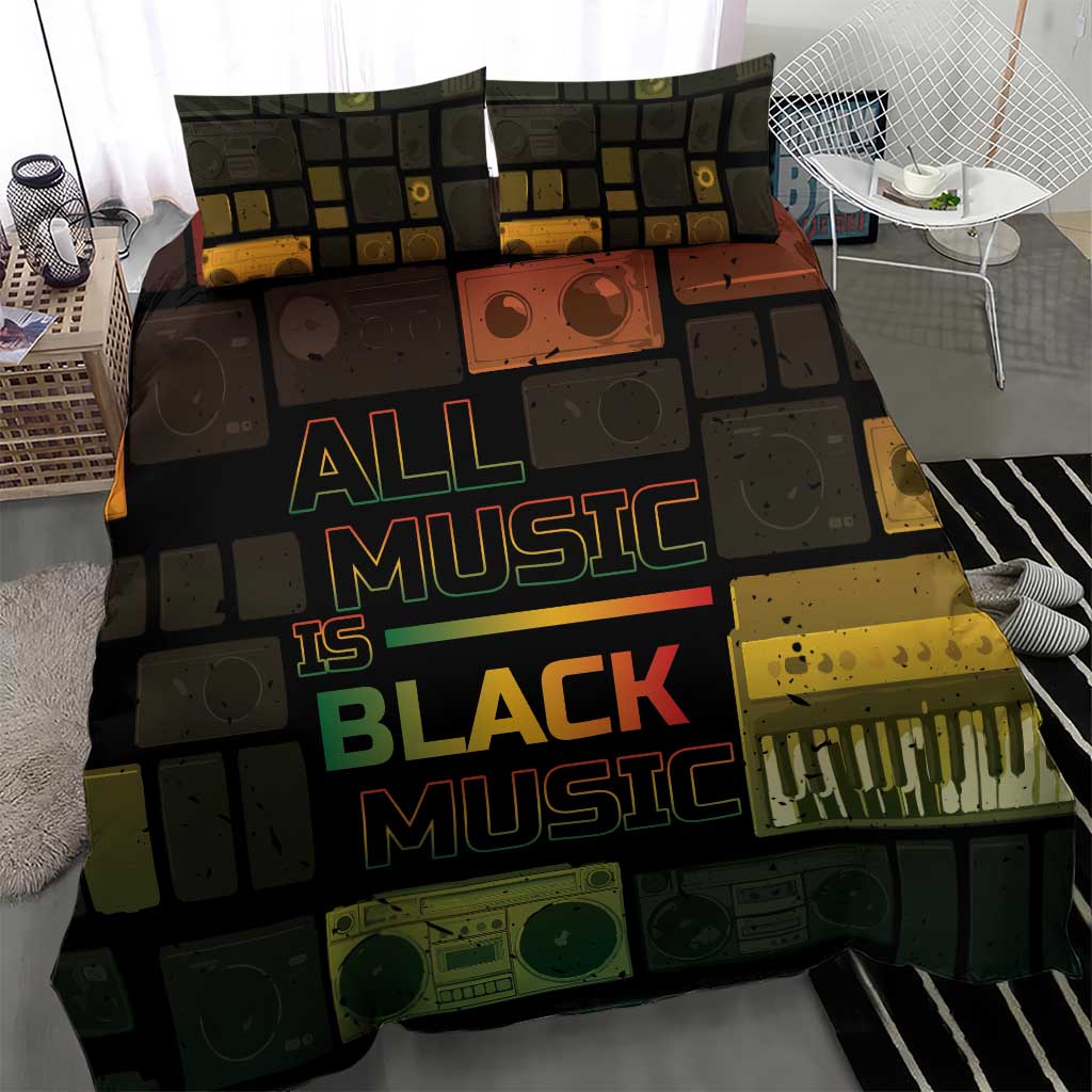 Black Music Month Bedding Set All Music Is Black Music - African Pride