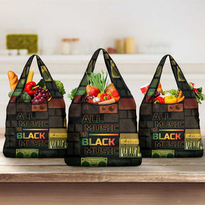 Black Music Month Grocery Bag All Music Is Black Music - African Pride