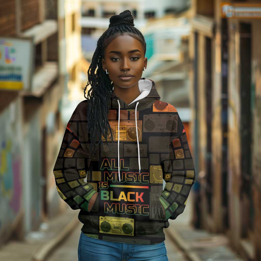 Black Music Month Hoodie All Music Is Black Music - African Pride