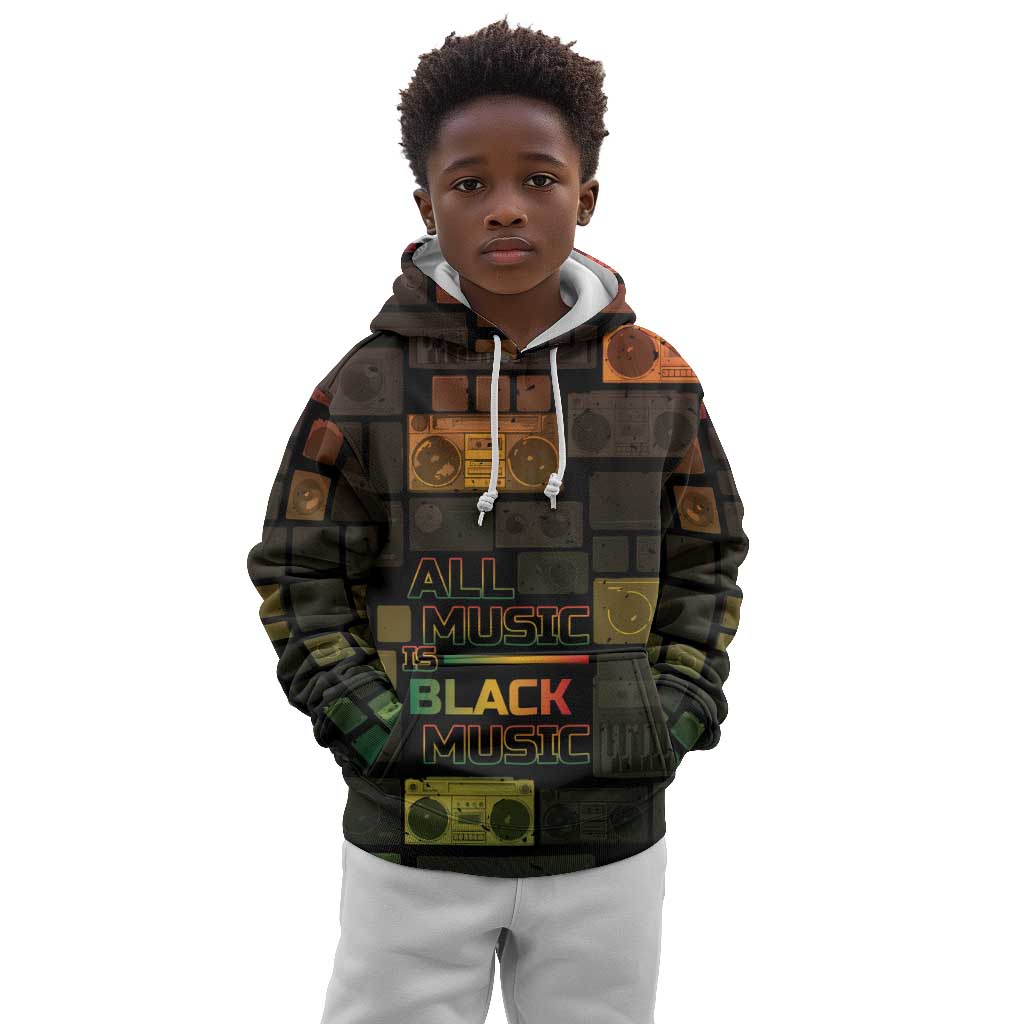 Black Music Month Kid Hoodie All Music Is Black Music - African Pride