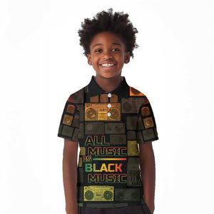 Black Music Month Kid Polo Shirt All Music Is Black Music - African Pride