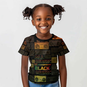 Black Music Month Kid T shirt All Music Is Black Music - African Pride