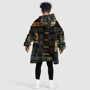 Black Music Month Kid Wearable Blanket Hoodie All Music Is Black Music - African Pride