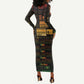 Black Music Month Long Sleeve Bodycon Dress All Music Is Black Music - African Pride