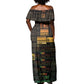 Black Music Month Off Shoulder Maxi Dress All Music Is Black Music - African Pride