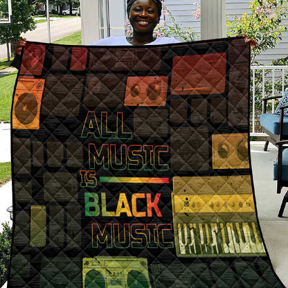 Black Music Month Quilt All Music Is Black Music - African Pride