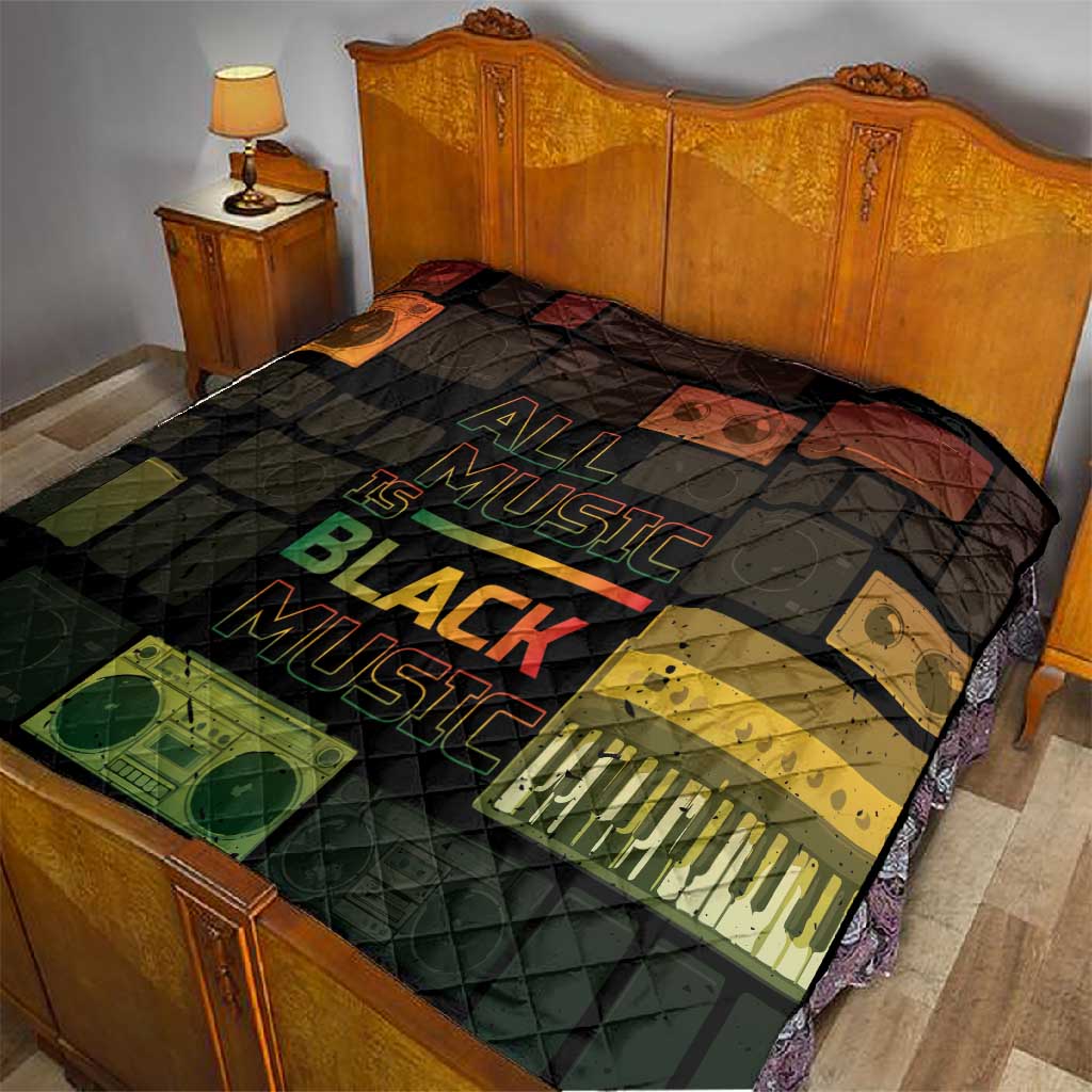 Black Music Month Quilt All Music Is Black Music - African Pride
