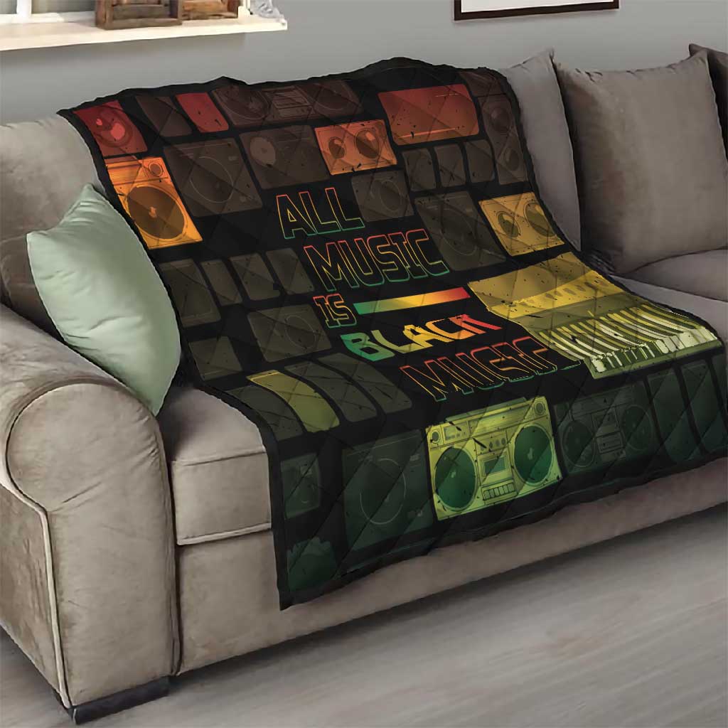 Black Music Month Quilt All Music Is Black Music - African Pride