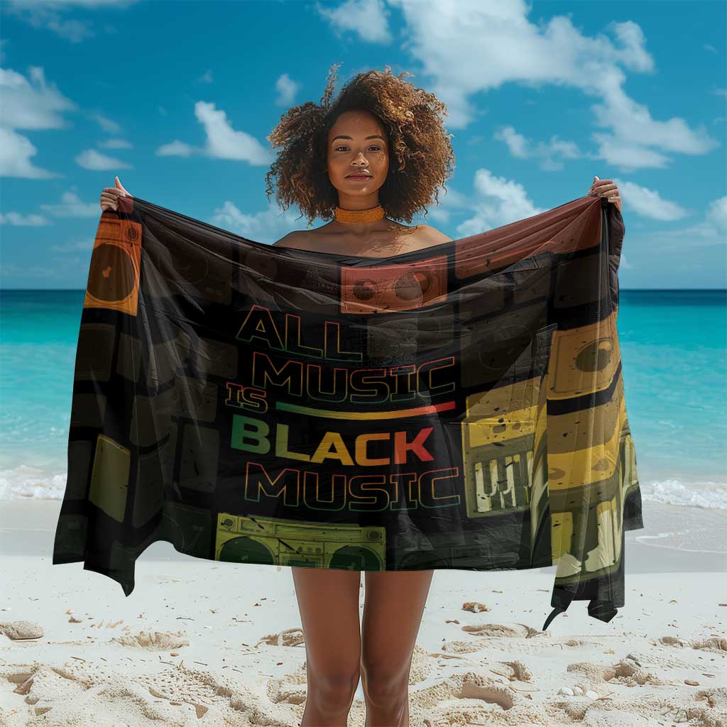 Black Music Month Sarong All Music Is Black Music - African Pride