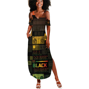 Black Music Month Summer Maxi Dress All Music Is Black Music - African Pride