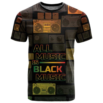 Black Music Month T shirt All Music Is Black Music - African Pride