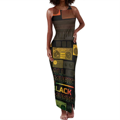 Black Music Month Tank Maxi Dress All Music Is Black Music - African Pride