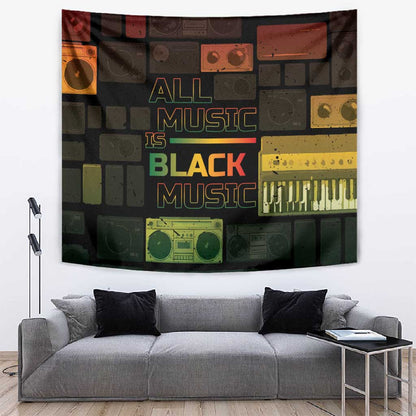 Black Music Month Tapestry All Music Is Black Music - African Pride