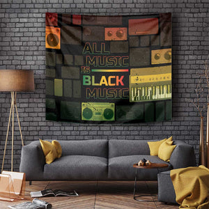 Black Music Month Tapestry All Music Is Black Music - African Pride