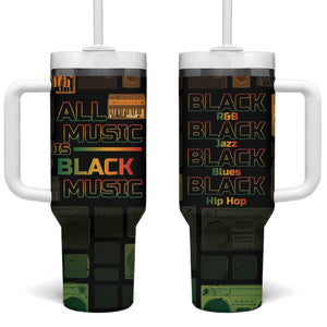 Black Music Month Tumbler With Handle All Music Is Black Music - African Pride