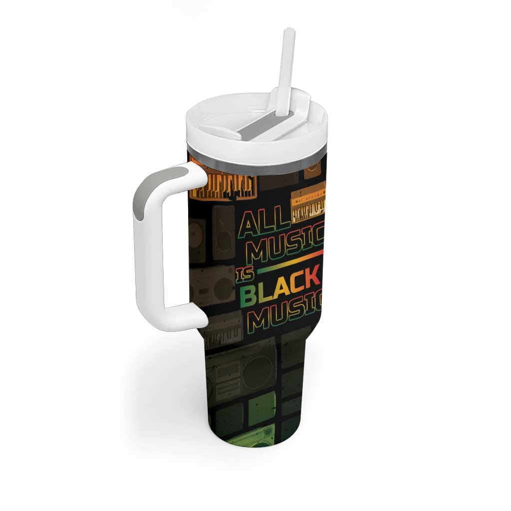 Black Music Month Tumbler With Handle All Music Is Black Music - African Pride