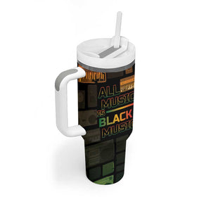 Black Music Month Tumbler With Handle All Music Is Black Music - African Pride