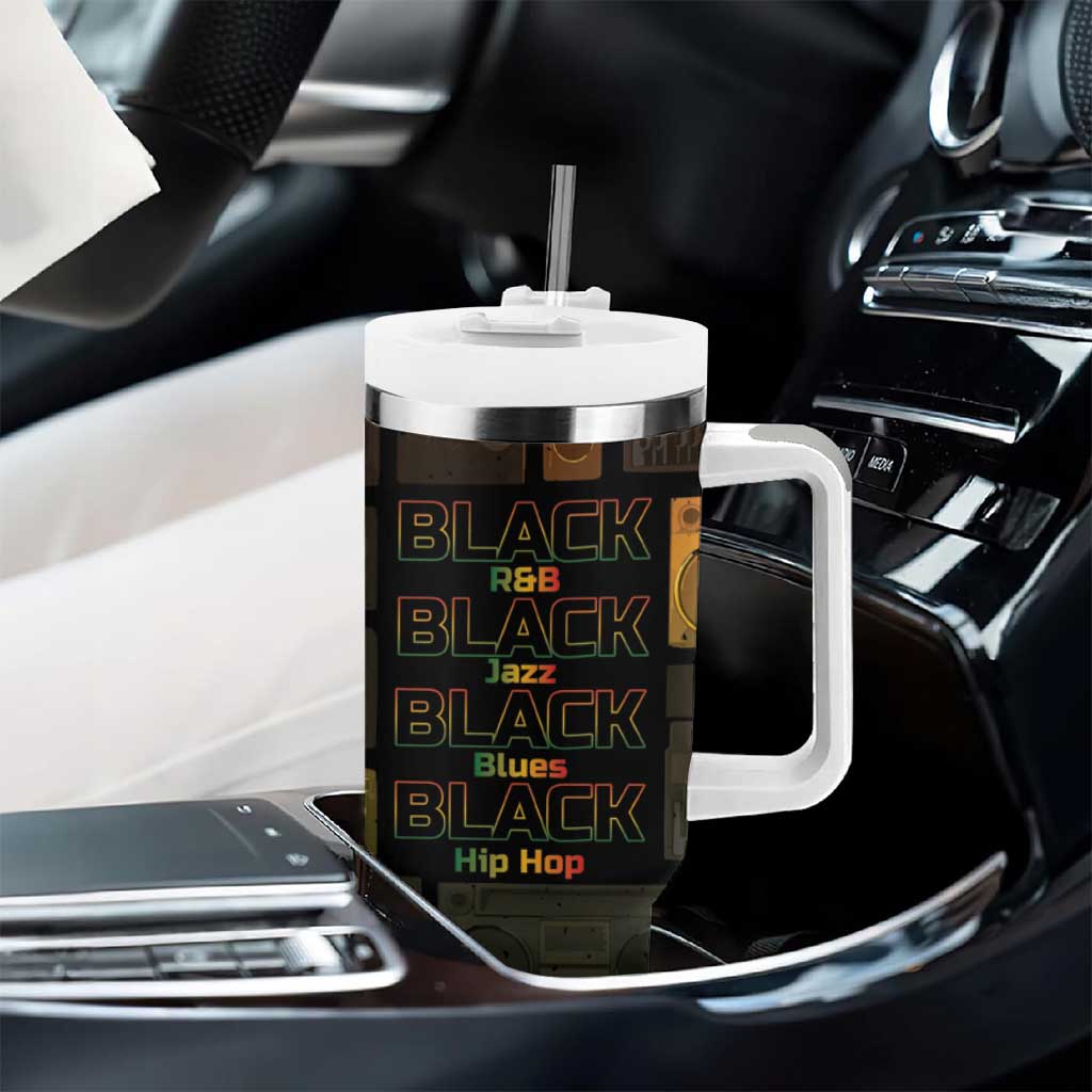 Black Music Month Tumbler With Handle All Music Is Black Music - African Pride