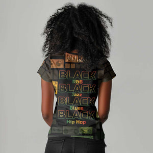 Black Music Month Women V-Neck T-Shirt All Music Is Black Music - African Pride