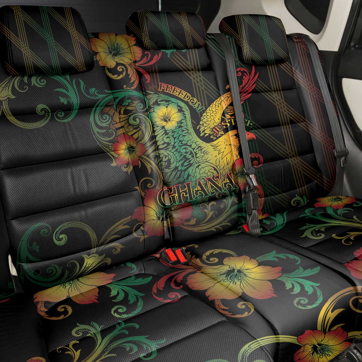 Ghana Back Car Seat Cover Eagle Of Freedom And Justice