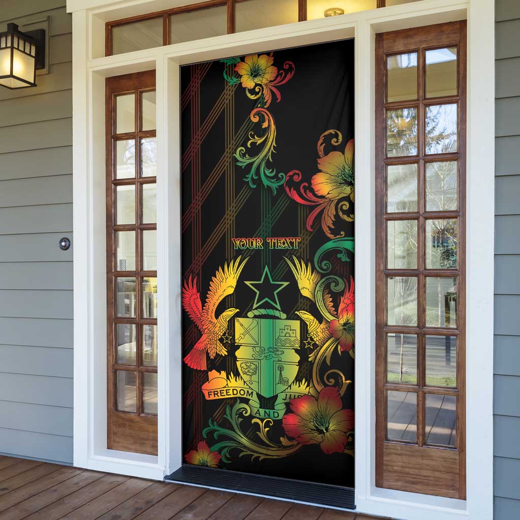 Personalized Ghana Door Cover Eagle Of Freedom And Justice