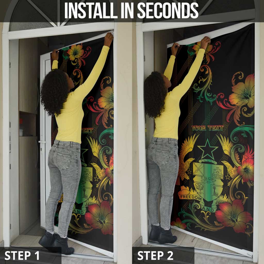 Personalized Ghana Door Cover Eagle Of Freedom And Justice