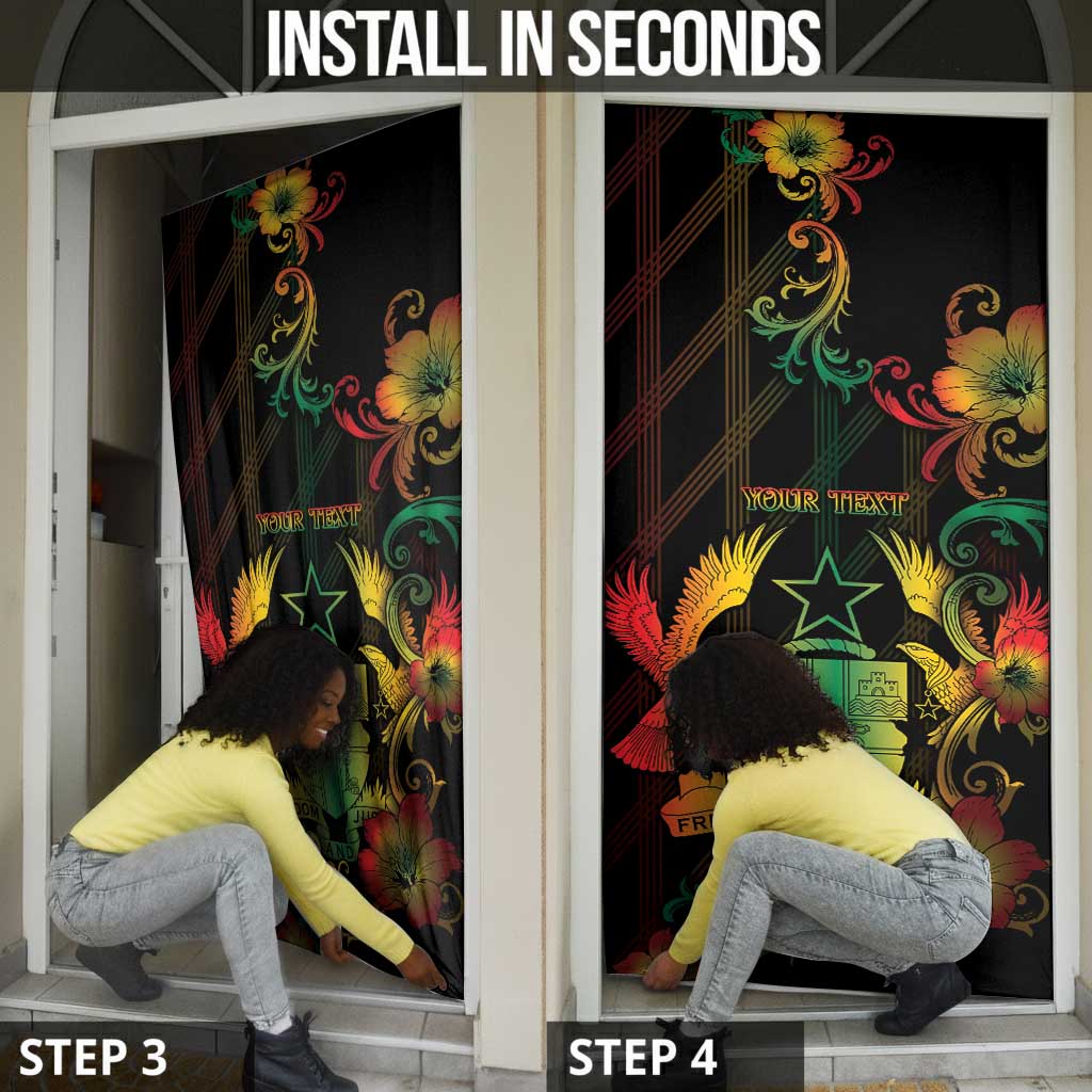 Personalized Ghana Door Cover Eagle Of Freedom And Justice
