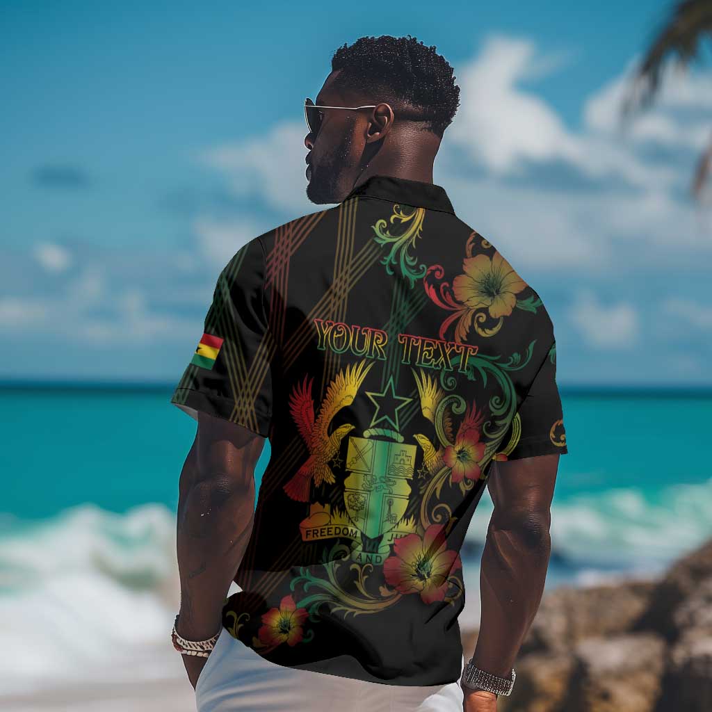 Personalized Ghana Hawaiian Shirt Eagle Of Freedom And Justice