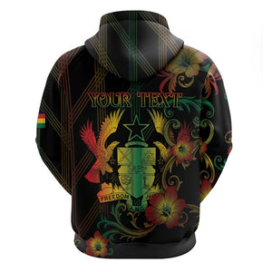 Personalized Ghana Hoodie Eagle Of Freedom And Justice