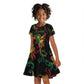 Personalized Ghana Kid Short Sleeve Dress Eagle Of Freedom And Justice