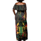 Personalized Ghana Off Shoulder Maxi Dress Eagle Of Freedom And Justice