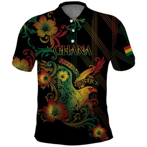 Personalized Ghana Polo Shirt Eagle Of Freedom And Justice