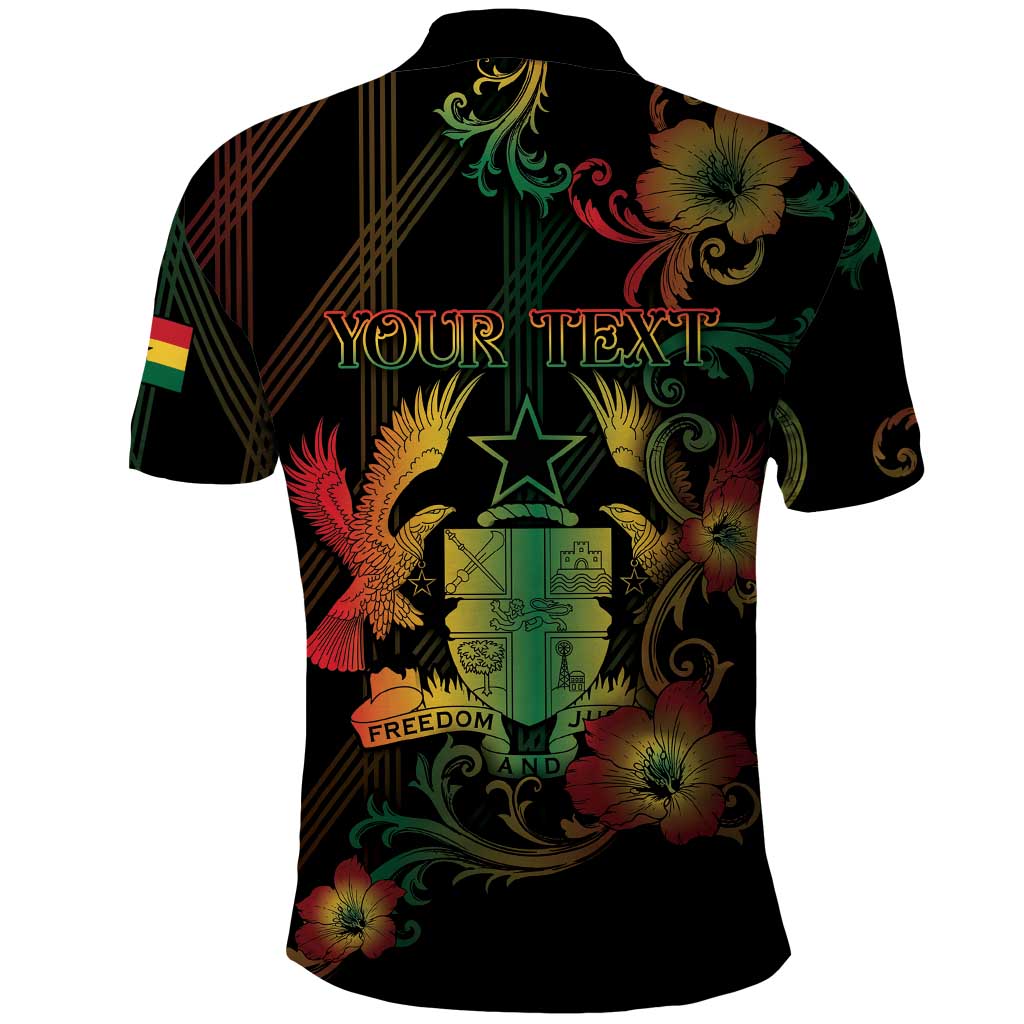 Personalized Ghana Polo Shirt Eagle Of Freedom And Justice