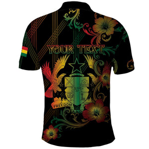 Personalized Ghana Polo Shirt Eagle Of Freedom And Justice