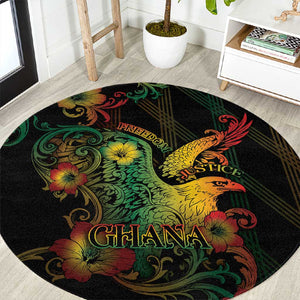 Ghana Round Carpet Eagle Of Freedom And Justice