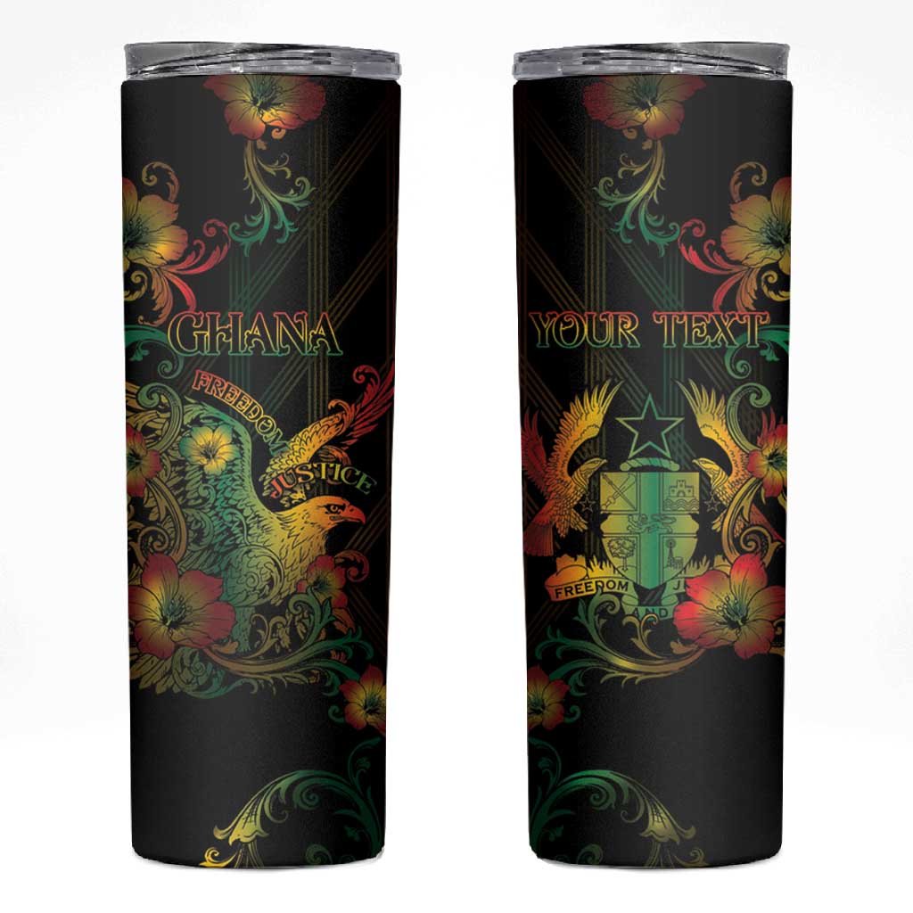 Personalized Ghana Skinny Tumbler Eagle Of Freedom And Justice