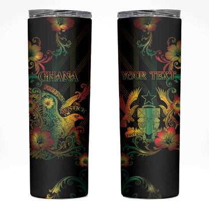 Personalized Ghana Skinny Tumbler Eagle Of Freedom And Justice
