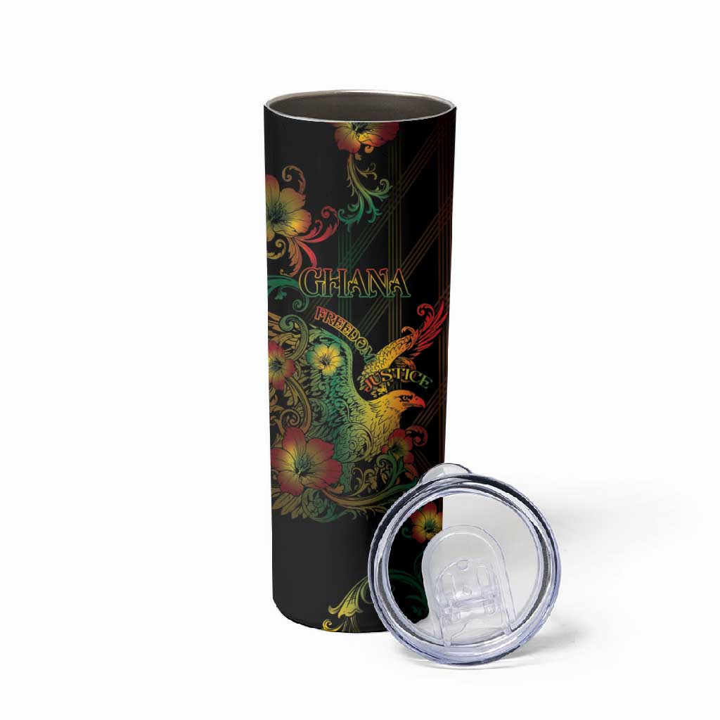 Personalized Ghana Skinny Tumbler Eagle Of Freedom And Justice
