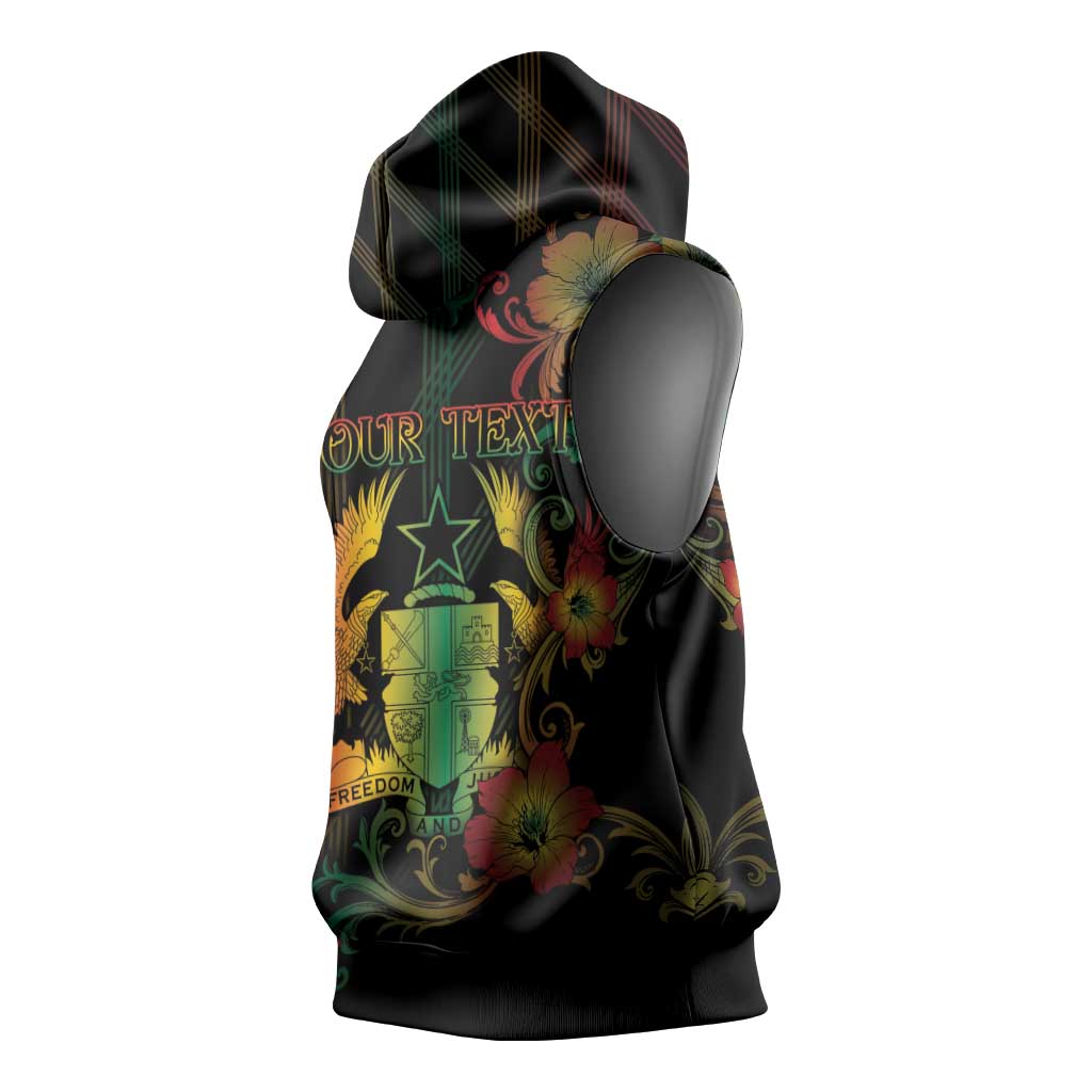 Personalized Ghana Sleeveless Hoodie Eagle Of Freedom And Justice