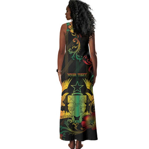 Personalized Ghana Tank Maxi Dress Eagle Of Freedom And Justice