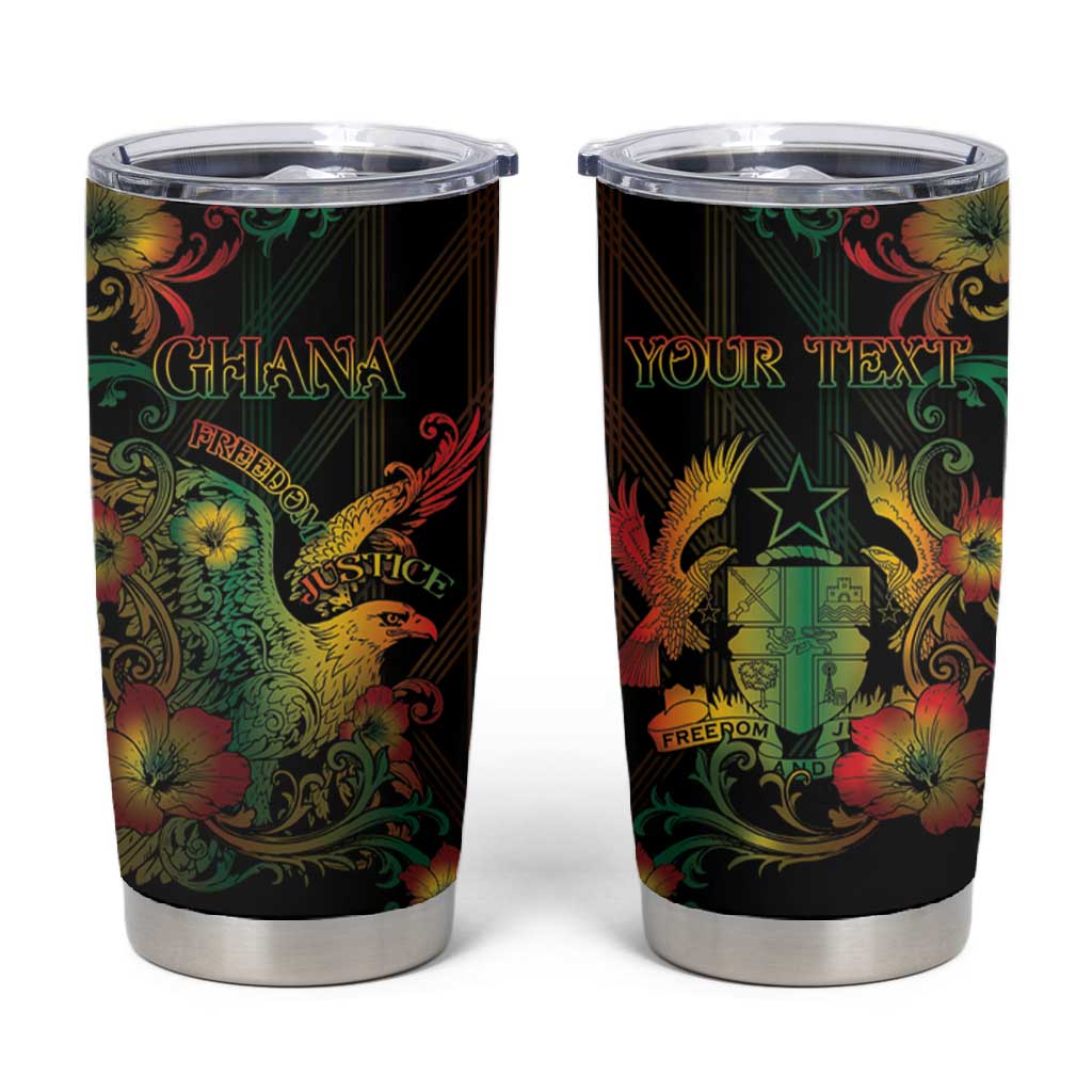 Personalized Ghana Tumbler Cup Eagle Of Freedom And Justice