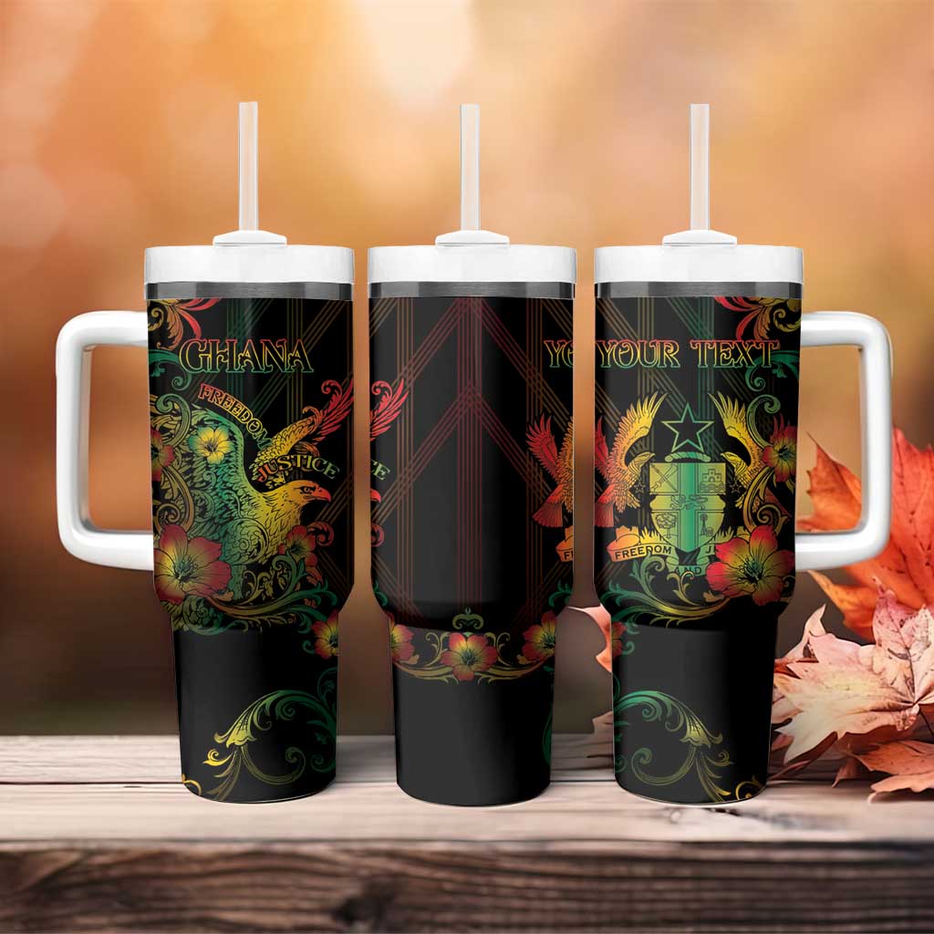 Personalized Ghana Tumbler With Handle Eagle Of Freedom And Justice