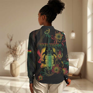 Personalized Ghana Women Casual Shirt Eagle Of Freedom And Justice