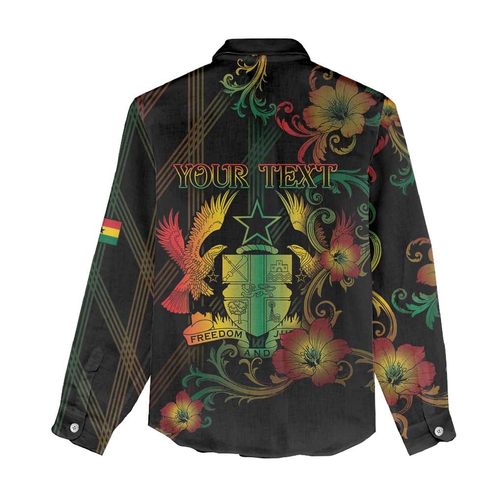 Personalized Ghana Women Casual Shirt Eagle Of Freedom And Justice