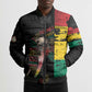 Personalized Guinea Bomber Puffer Jacket Elephant Soul African