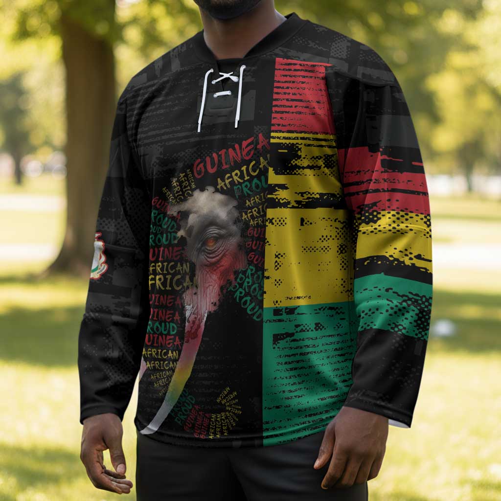 Personalized Guinea Hockey Jersey Elephant Soul African